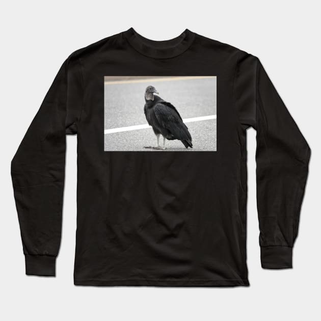 American black vulture Long Sleeve T-Shirt by SDym Photography